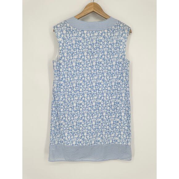Vineyard Vines Otomi Border Tunic Dress Floral Striped V-Neck Sleeveless Mini - Picture 10 of 15